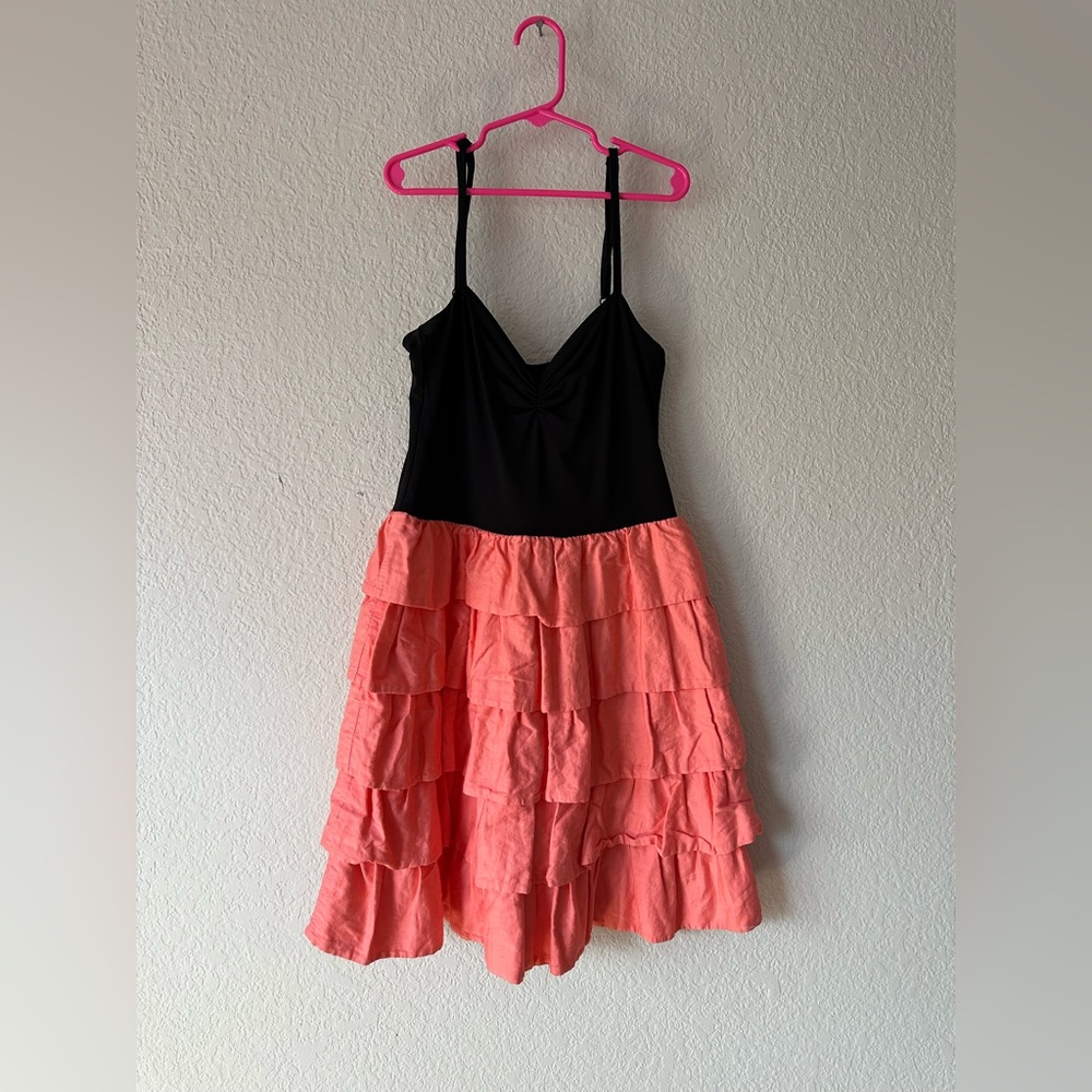 Sexy women dress black and peach